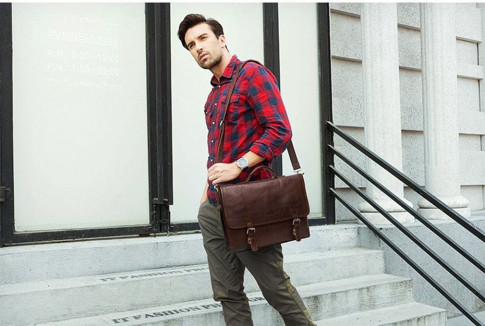 Crossbody Bag For Menn Med Stor Kapasitet