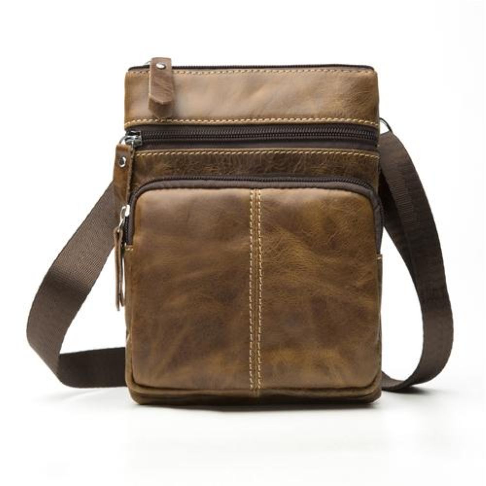 Crossbody Skulderveske I Skinn
