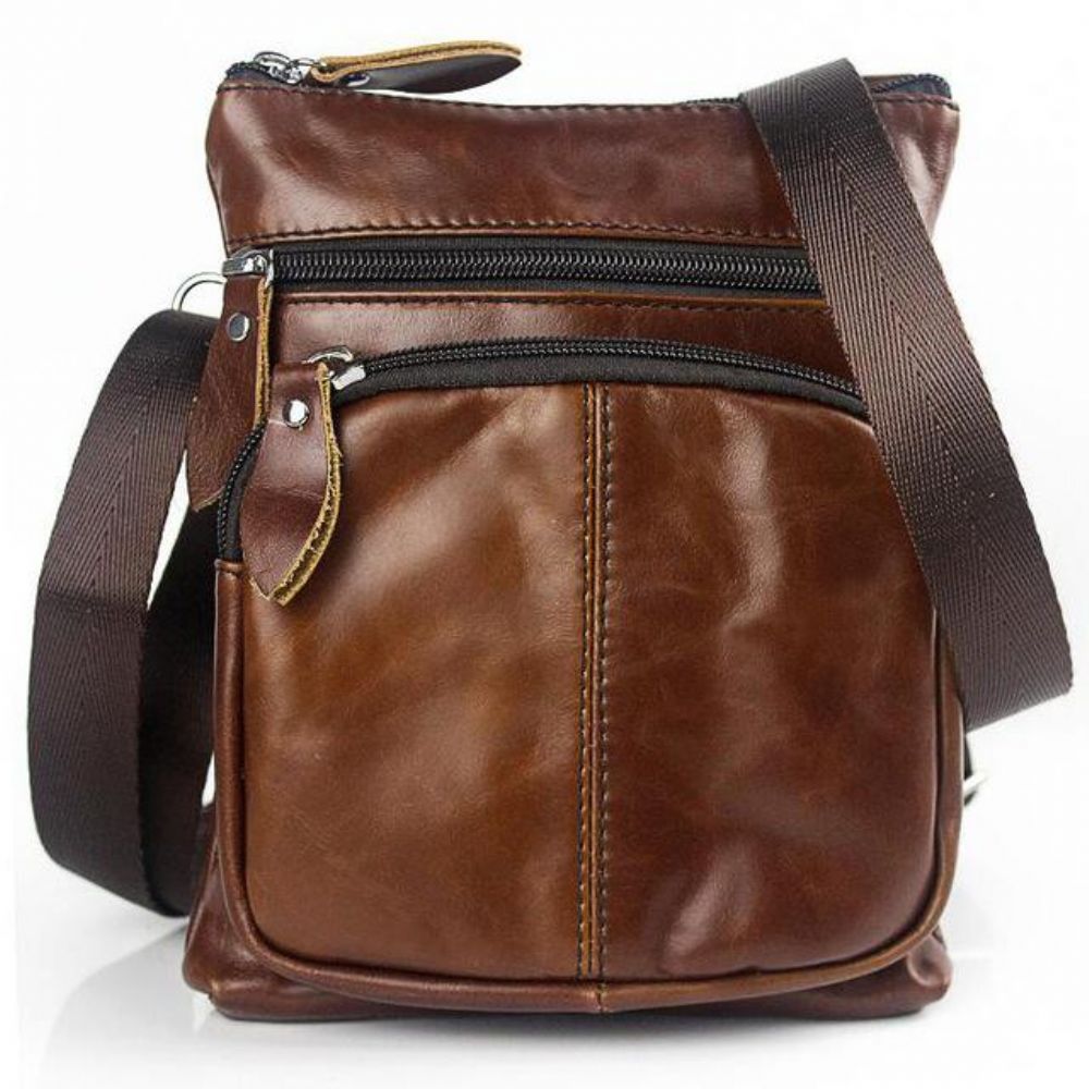 Crossbody Skulderveske I Skinn