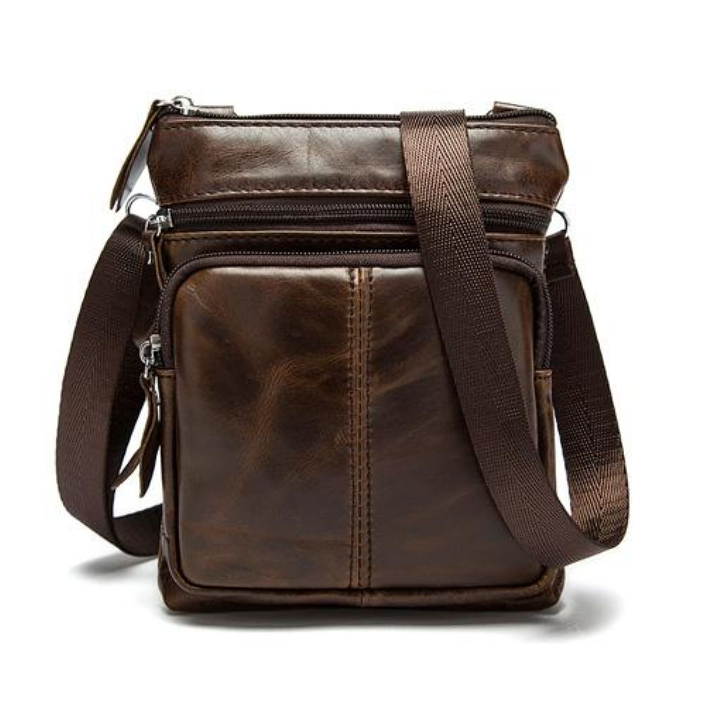 Crossbody Skulderveske I Skinn