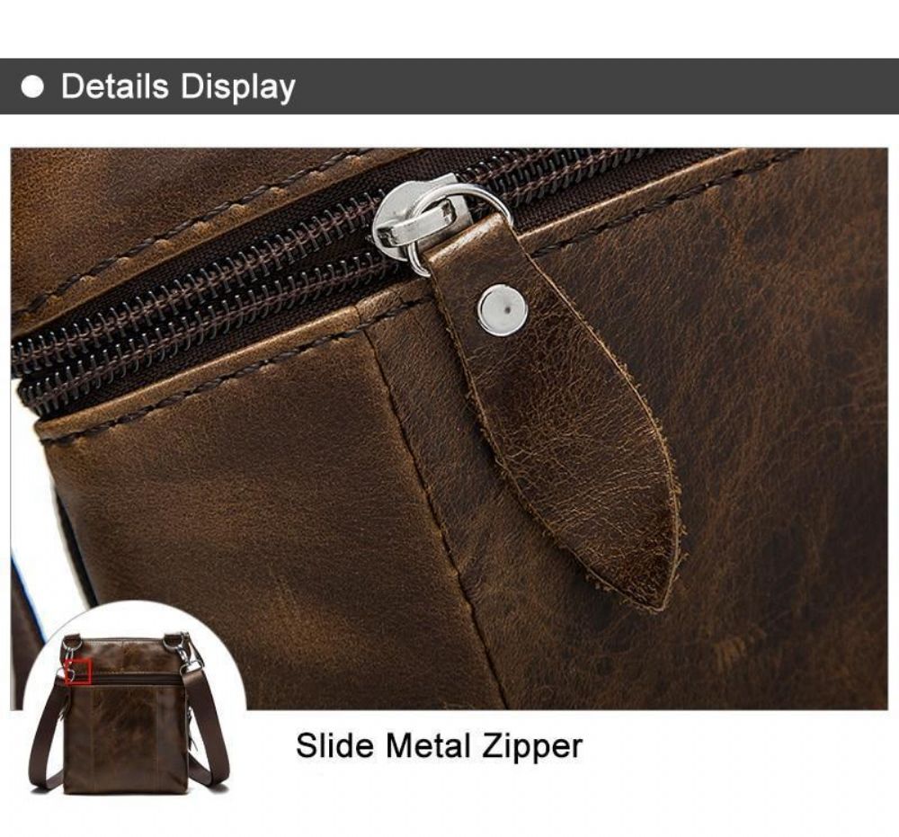 Crossbody Skulderveske I Skinn