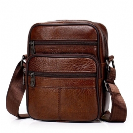 Messenger Bag I Ekte Skinn For Menn