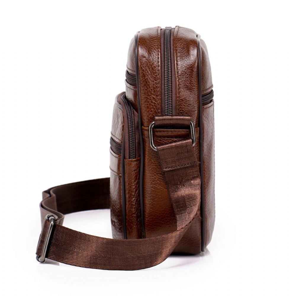 Messenger Bag I Ekte Skinn For Menn
