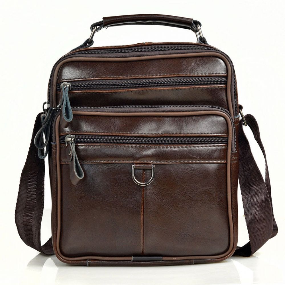 Mote Crossbody-veske I Ekte Skinn