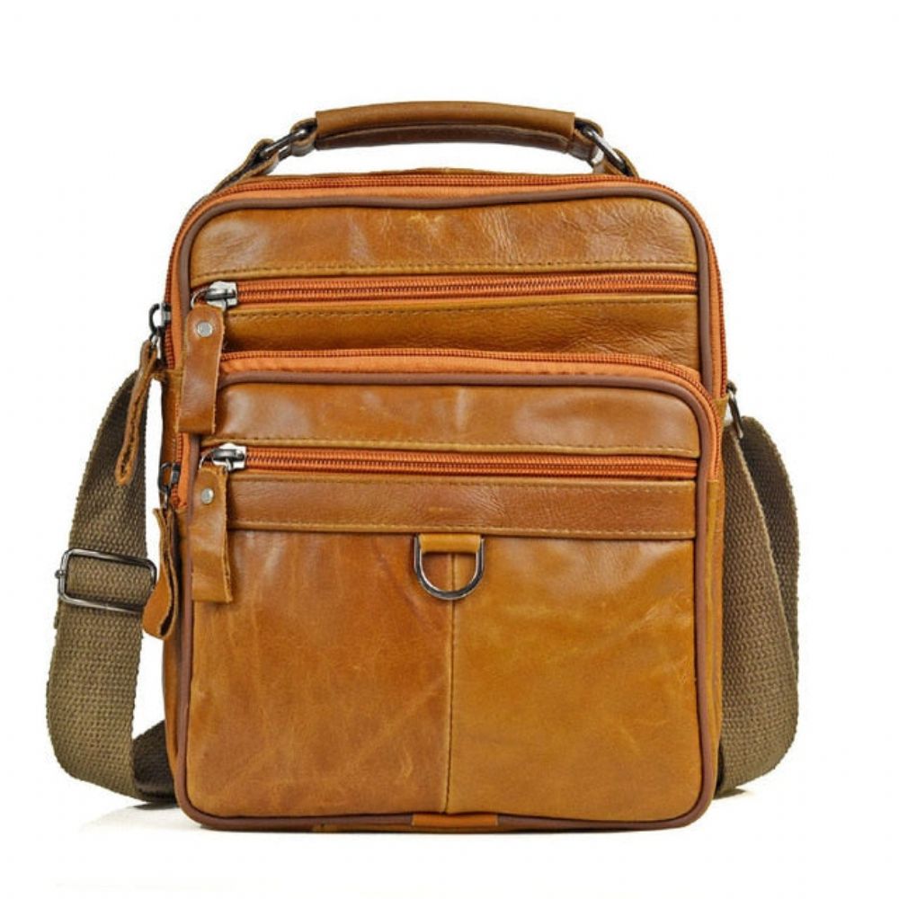 Mote Crossbody-veske I Ekte Skinn
