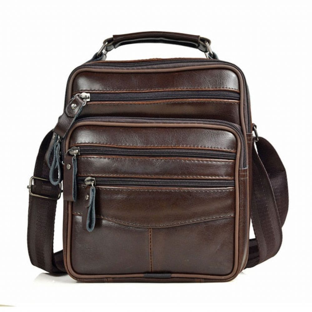 Mote Crossbody-veske I Ekte Skinn