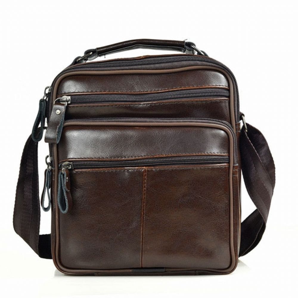 Mote Crossbody-veske I Ekte Skinn