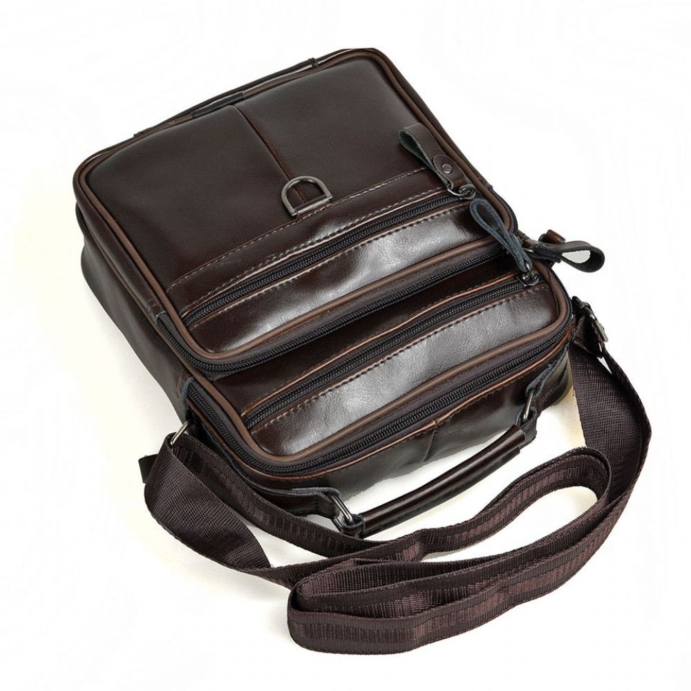 Mote Crossbody-veske I Ekte Skinn