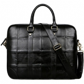 Plaid Design Skinnveske Med Stor Kapasitet