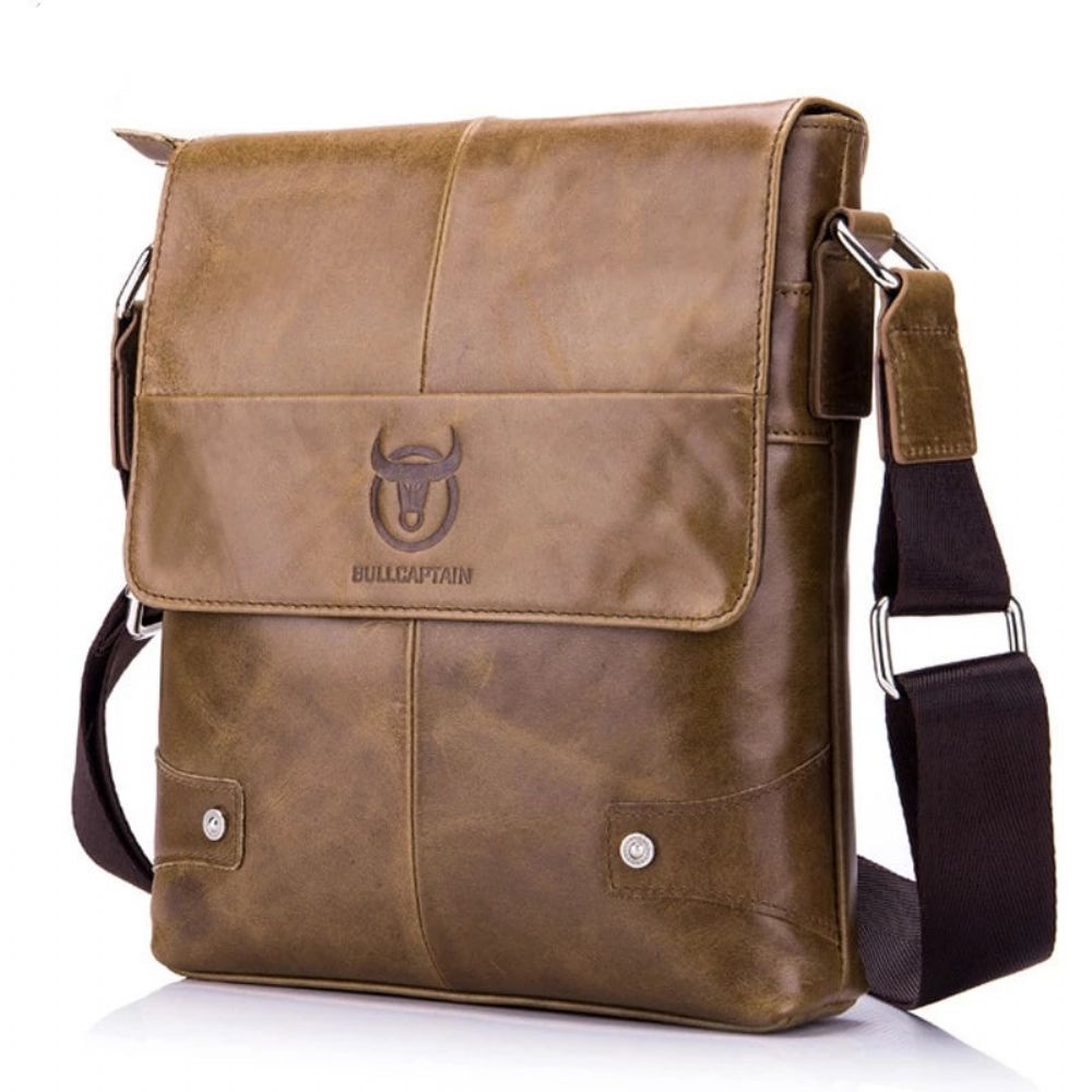Vintage Crossbody-veske I Ekte Skinn