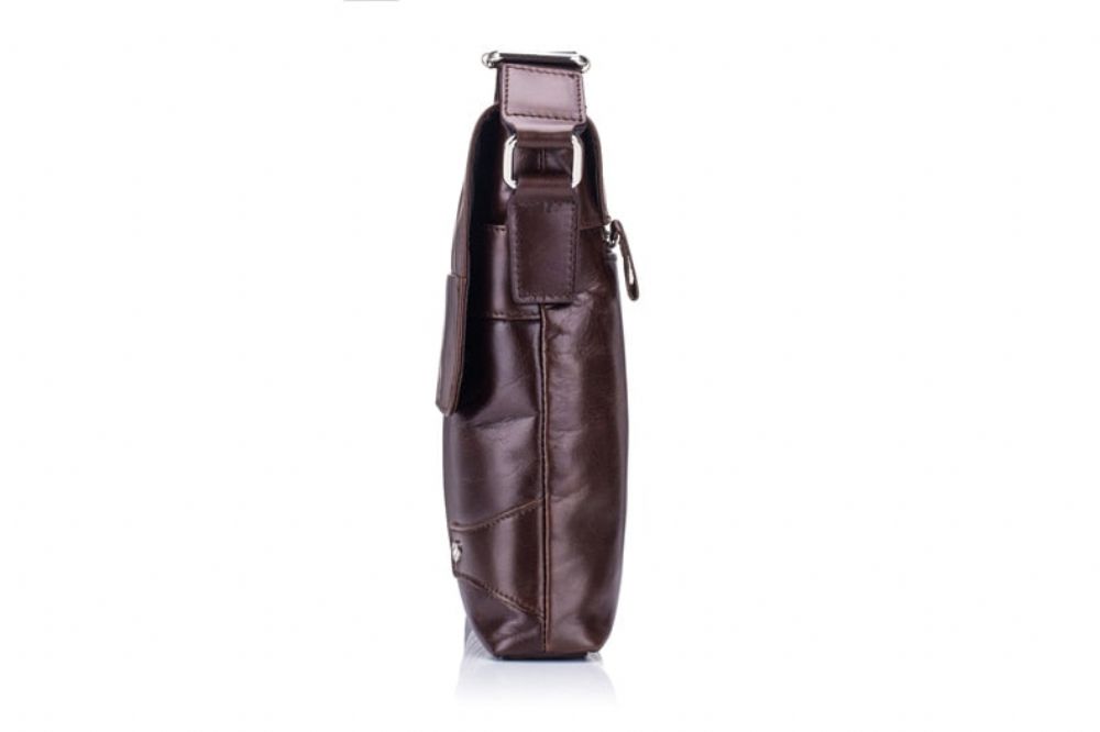Vintage Crossbody-veske I Ekte Skinn