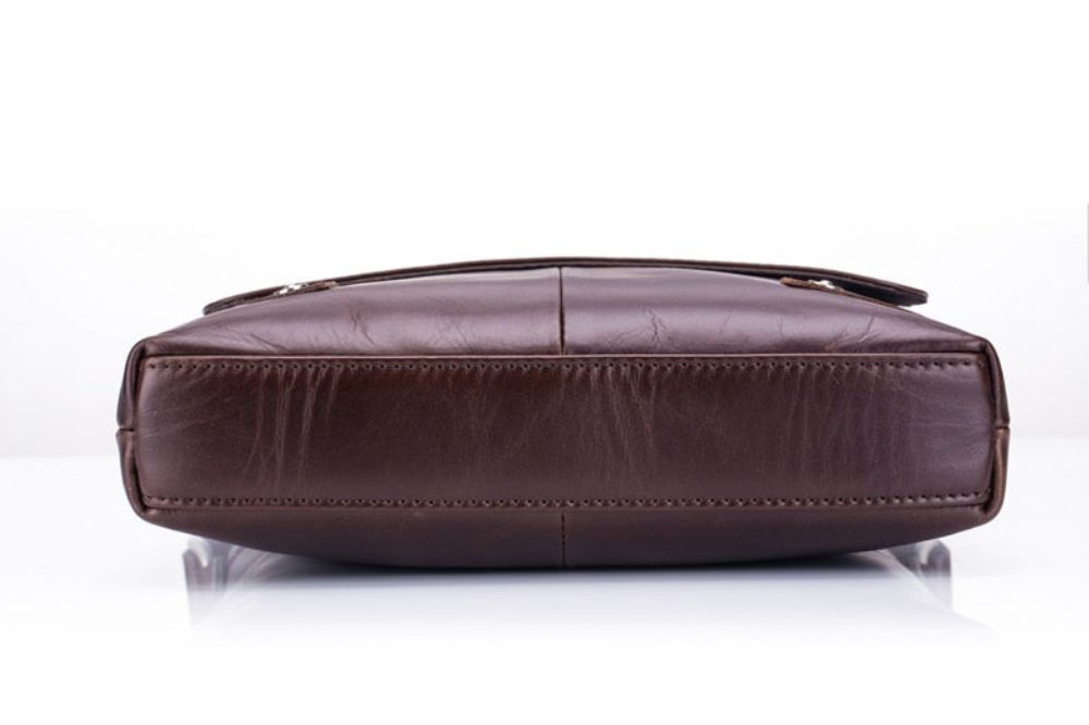Vintage Crossbody-veske I Ekte Skinn