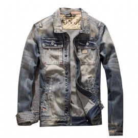 Amerikansk Trendy Cowboy Jeanjakke