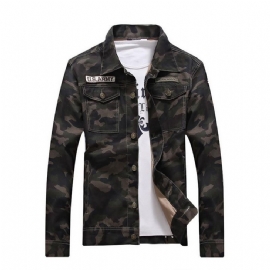 Denim Camouflage Windbreaker Yttertøysjakke