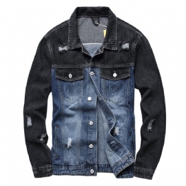 Patchwork Spleiset Denimjakke