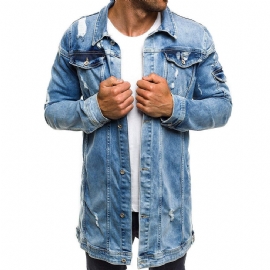 Stil Distressed Denim Street Langjakke