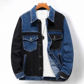 Stitching Cowboy Mote Jeansjakke