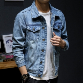 Street Style Slick Denimjakke