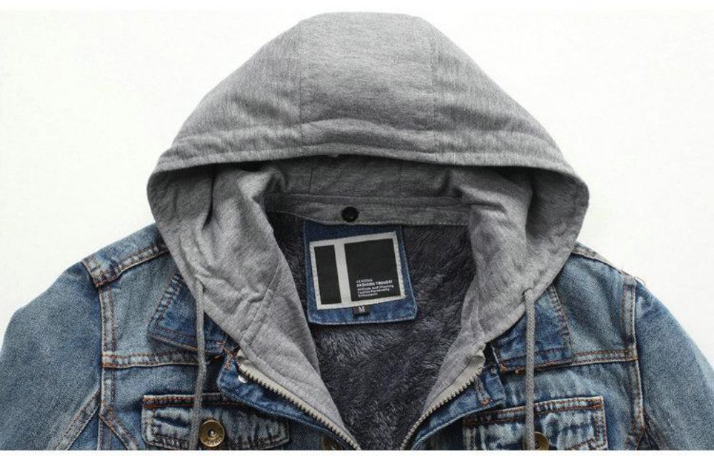 Vinter Denim Hettejakke