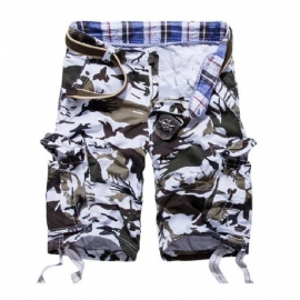 Camouflage Cotton Cargo Shorts