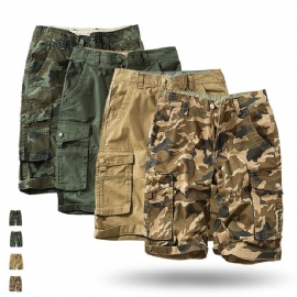 Herre Military Camouflage Cargo Shorts