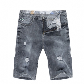 Rippet Stretch Denim Shorts