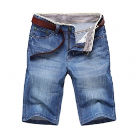 Solid Denimshorts For Menn