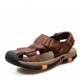 Sandaler I Ekte Skinn