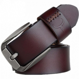 Vintage Style Pin Buckle Cow Ekte Skinn Belte