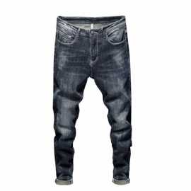 Designer Stretch Mørkeblå Casual Jeans