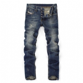 Jeans Med Mørk Blå Farge