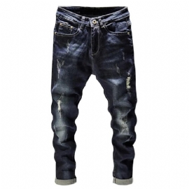Mørkeblå Stretch Slim Fit Denim Jeans