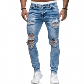 Rippede Jeans I Europeisk Amerikansk Stil