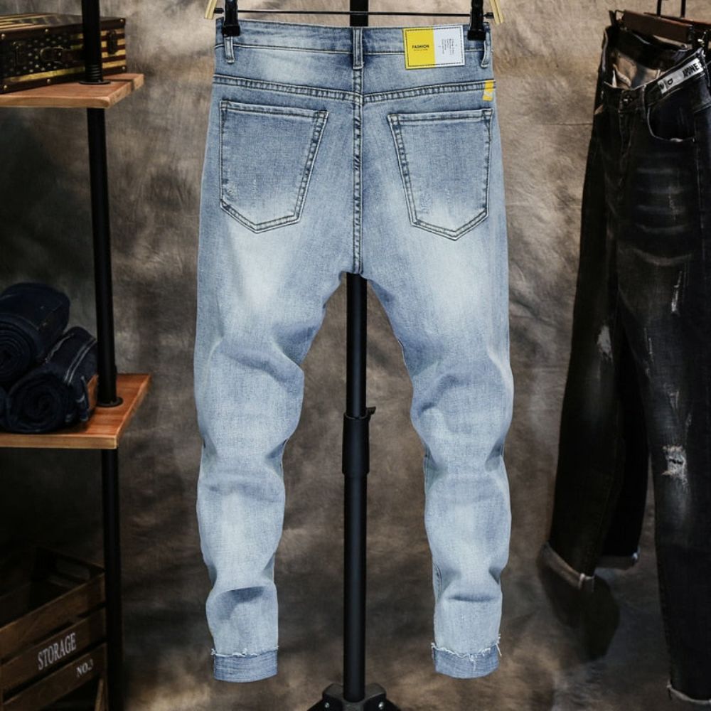 Super Skinny Elastisk Jogger Ankellengde Jeans