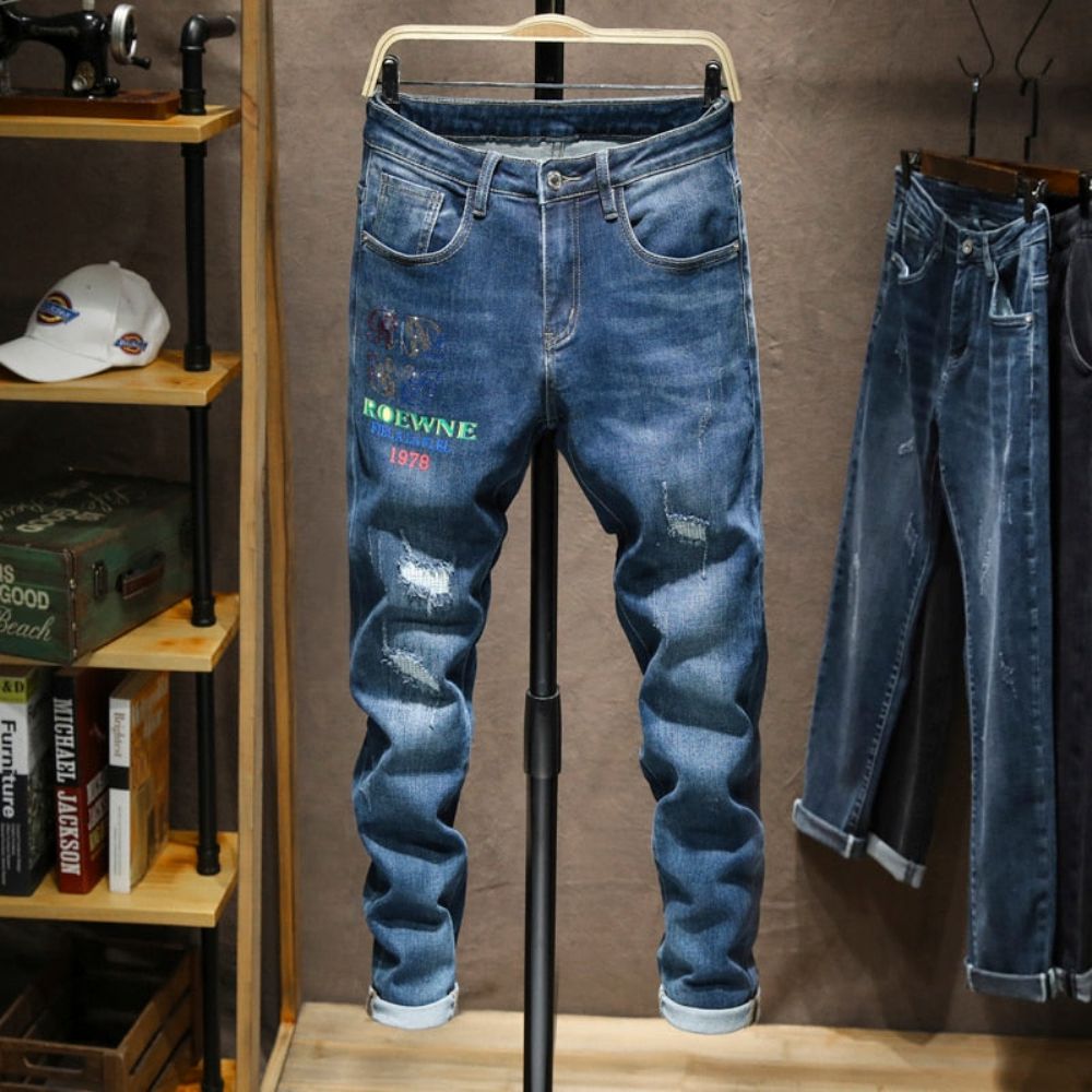 Thermoprint Desinger Jeans Med Paljetter