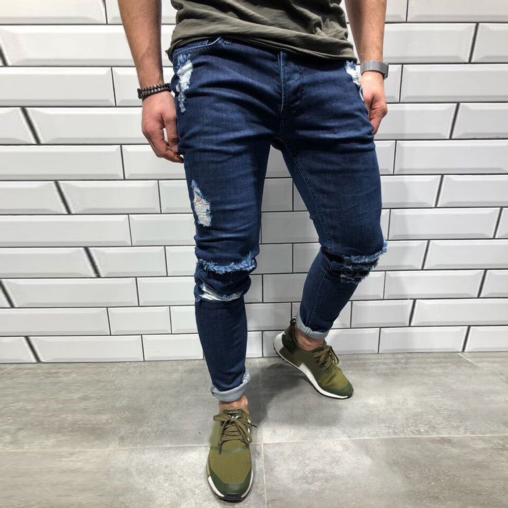 Trend Knehull Glidelåser Jeans