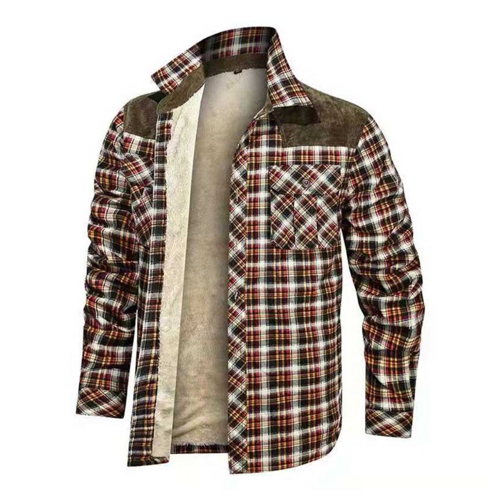 Designer Vinter Fleece Lumberjack Rutete Skjorte