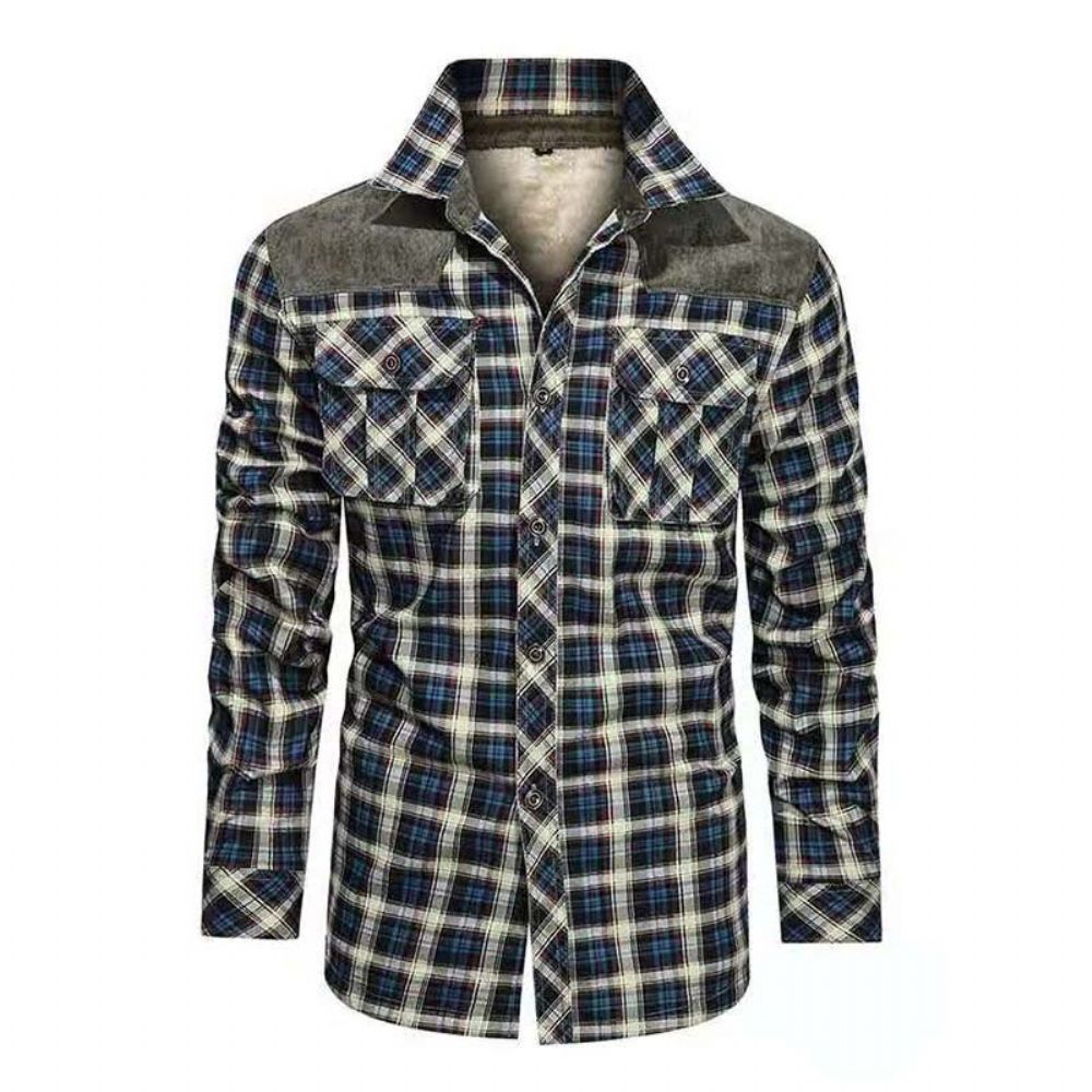 Designer Vinter Fleece Lumberjack Rutete Skjorte