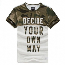 Patchwork Casual T-skjorter I Bomull