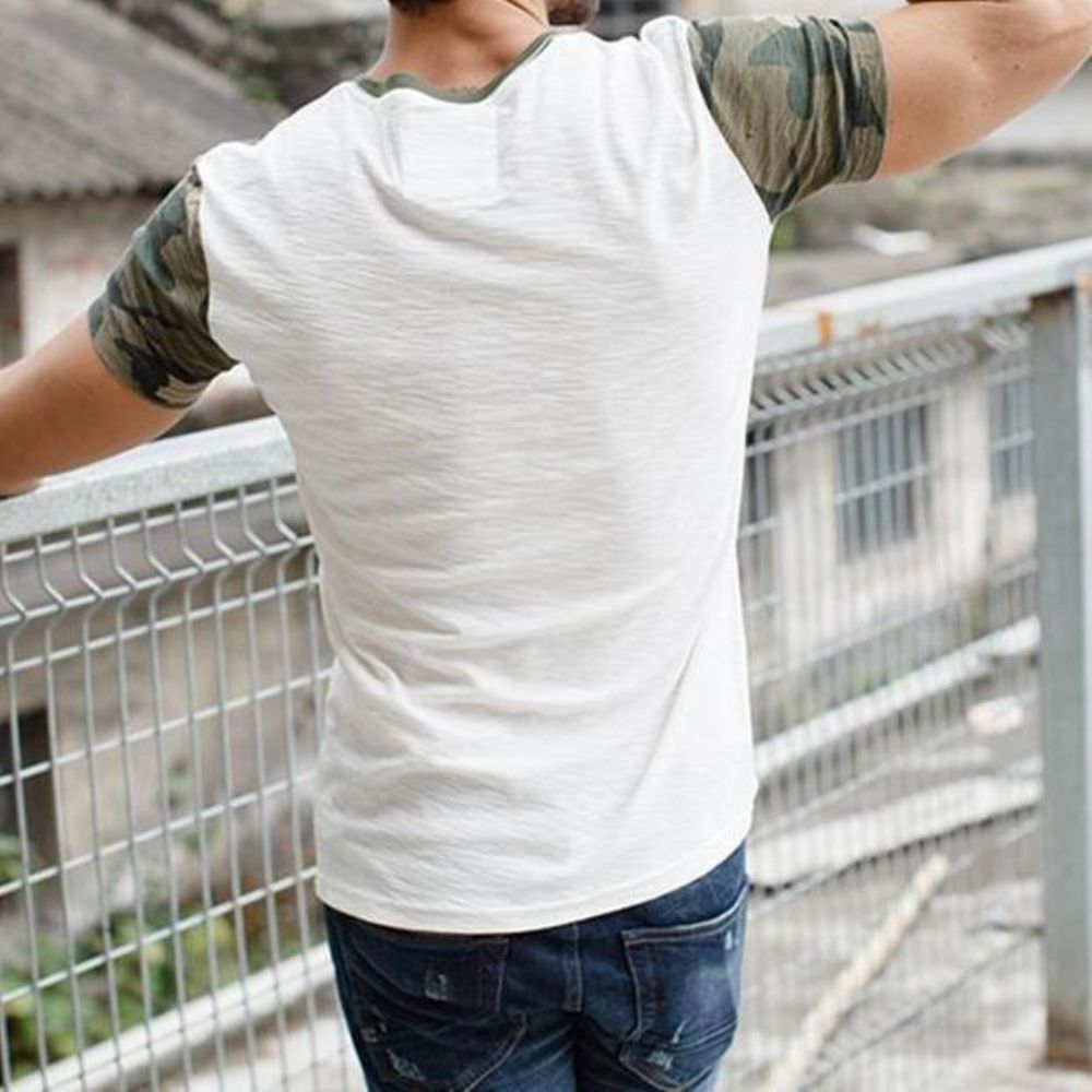 Patchwork Casual T-skjorter I Bomull