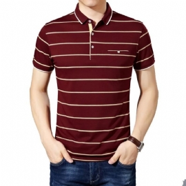 Bomull Mote Stripete Polo