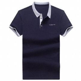 Slim Fit Bomullspoloskjorte