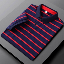 Slim Fit Stripete Poloskjorte
