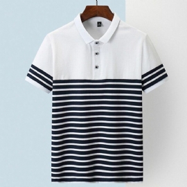 Stripete Polo-skjorte For Menn