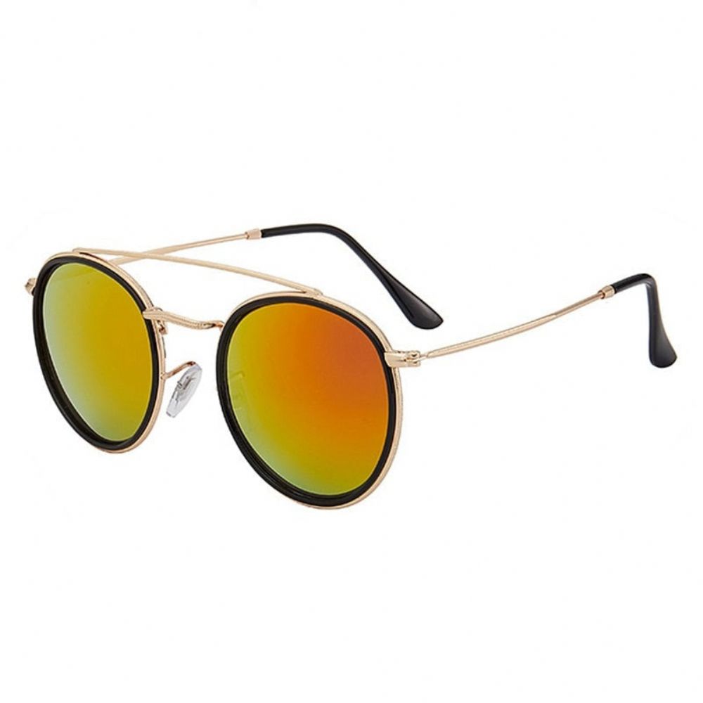 Retro Runde Designerbriller Metallsolbriller