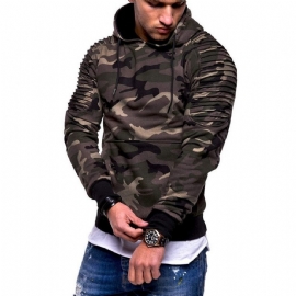 Camo Plissert Hettegenser
