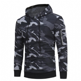 Hette Camouflage Genser For Menn