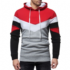 Patchwork Langermet Hettegenser