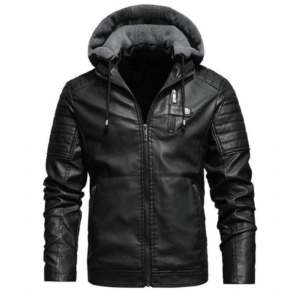 Biker Style Motorsykkel Skinnjakke