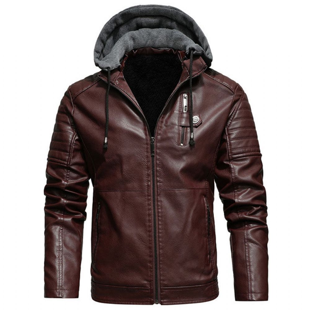 Biker Style Motorsykkel Skinnjakke